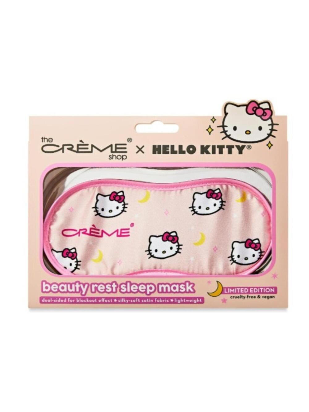 Hello Kitty x The Crème Shop Silky Satin Sleep Mask Travel Eye Cover Beautyrest
